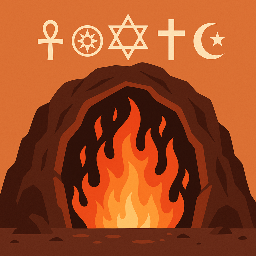 🔥 El Origen del Infierno: De las Cuevas Calurosas de la Prehistoria a las Religiones Modernas